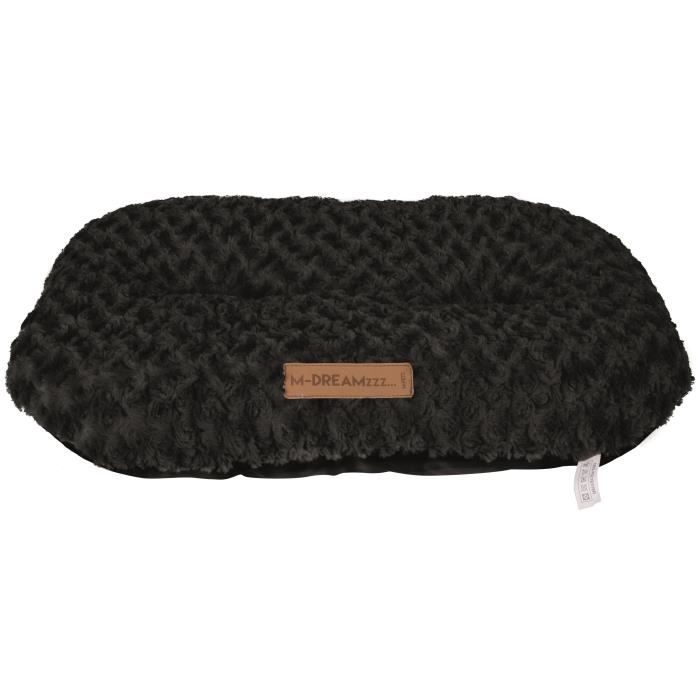 M-PETS Coussin oval Shetland M - 70x48cm - Noir - Pour chien