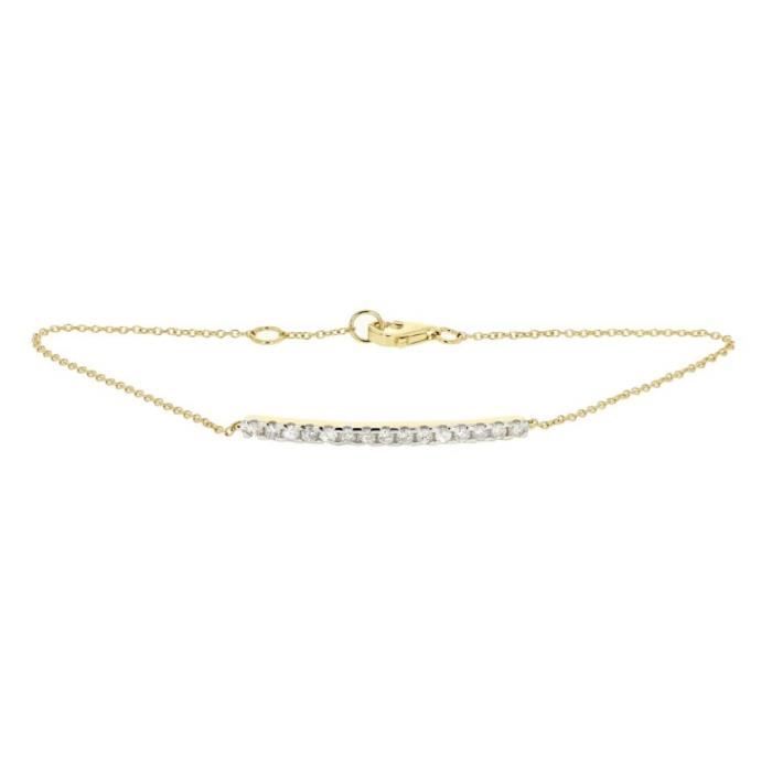 MONTE CARLO STAR - Bracelet Barrette Or Jaune 18 Carats - Femme