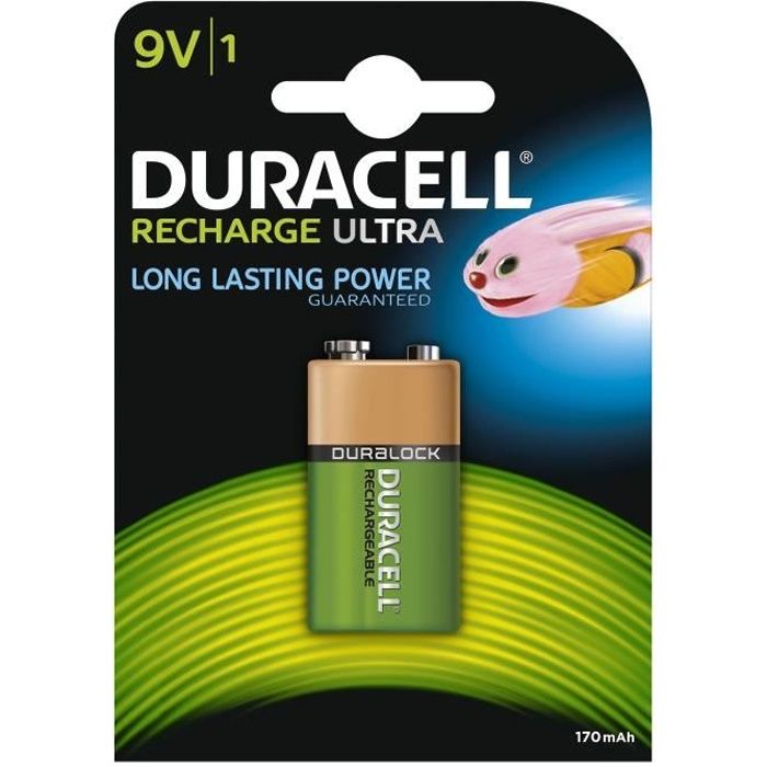 DURACELL Recharges Ultra Piles Rechargeables type 9V 170 mAh Lot de 1