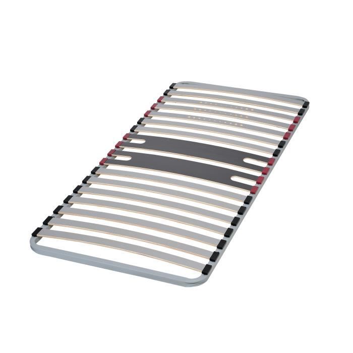 SEDAC Sommier OPTIZONES 90 x 190 - Cadre à lattes - 5 zones de confort