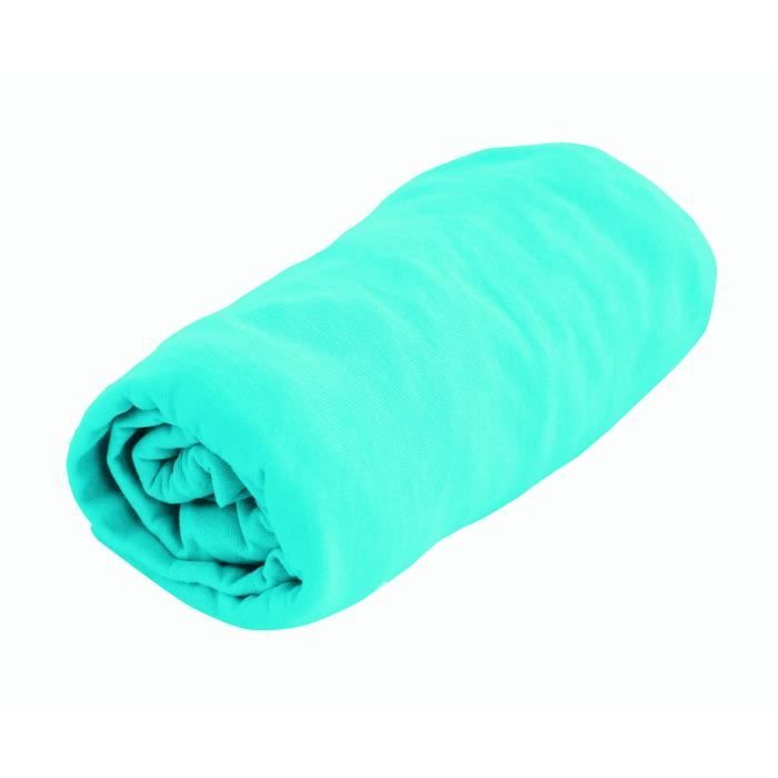 DOUX NID Drap-housse en jersey - Turquoise - 40x80 cm