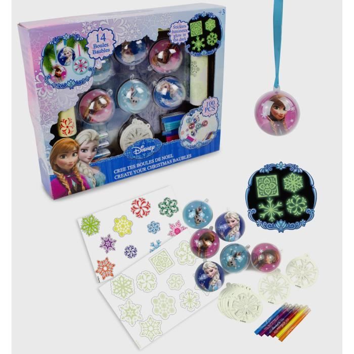 LA REINE DES NEIGES Crée tes Boules de Noël - Kit de Loisirs Créatifs