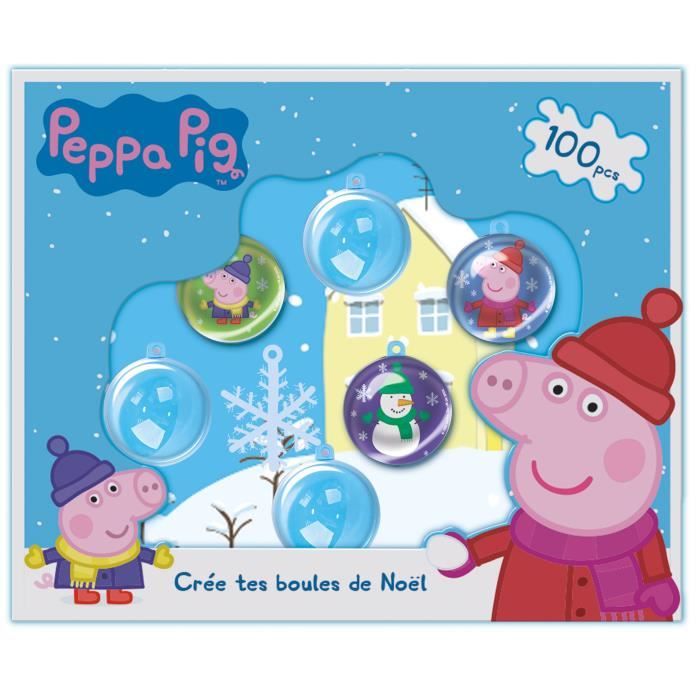 PEPPA PIG Crée tes Boules de Noël - Kit de Loisirs Créatifs