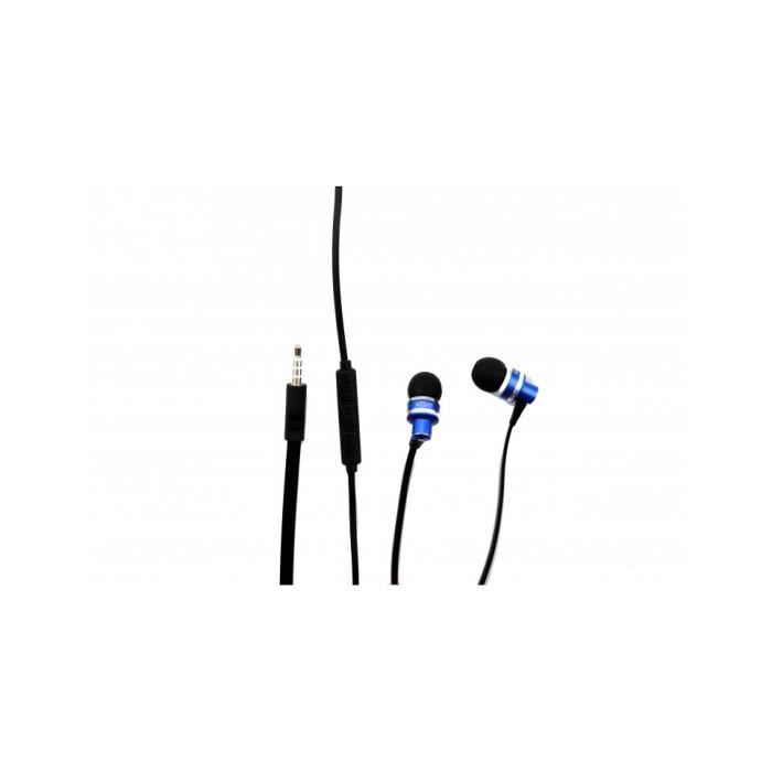 KOVE K250 Ecouteurs intra-auriculaire filaire avec micro intégré - Bleu