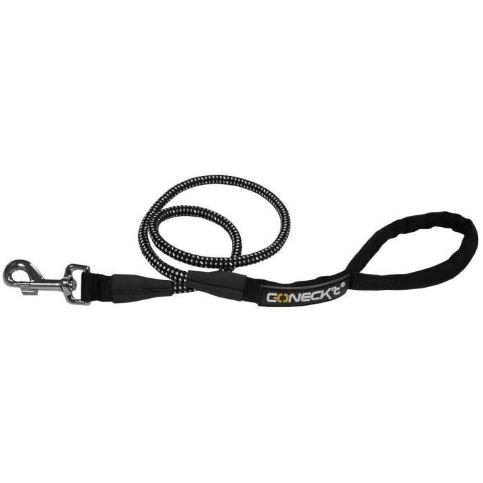 NUM'AXES Laisse en nylon Sport Coneck'T 1,20m - Noir - Pour chien