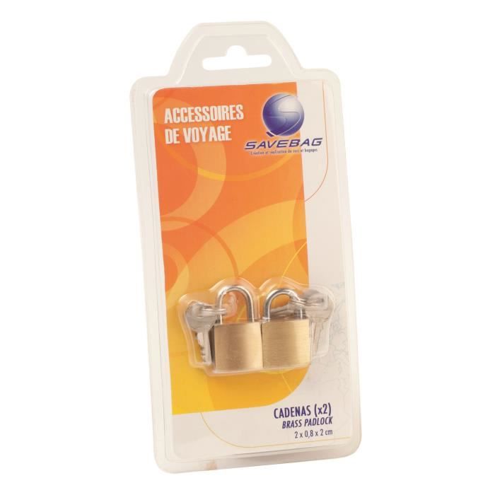 SAVEBAG Lot de 2 Cadenas à clefs en laiton