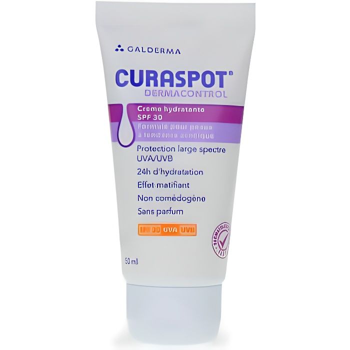 CURASPOT Crème Hydratante SPF30 Sébo-régulateur - Achat CURASPOT Crème Hydratante SPF30 Sébo-régulateur - Achat