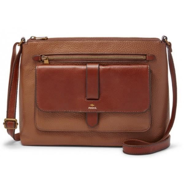 Venta Kinley Bolso Rebajado Fossil Messenger Zb6750200 Tu Marrón Piel IqxZBwrq0
