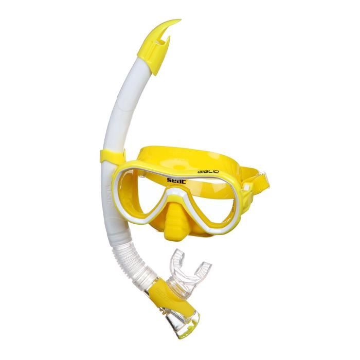 SEAC Masque et Tuba de plongée Giglio - Adulte - Jaune