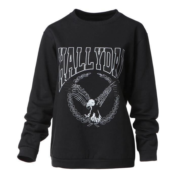 Sweat Aigle Johnny Hallyday - Femme - Noir