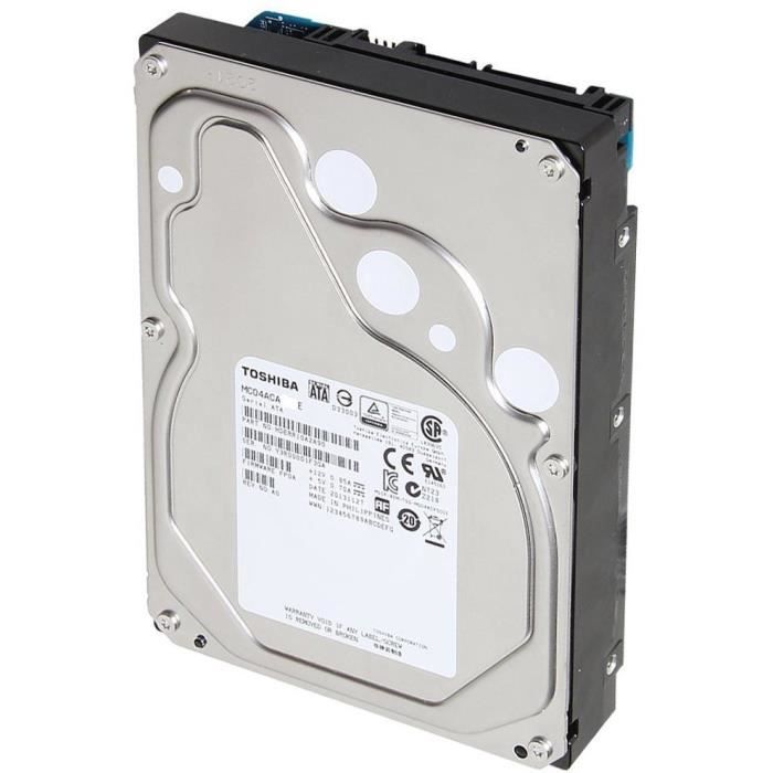 TOSHIBA Disque Dur - 4 To - 7200 RPM - SATA 6Gbit/s - 512e