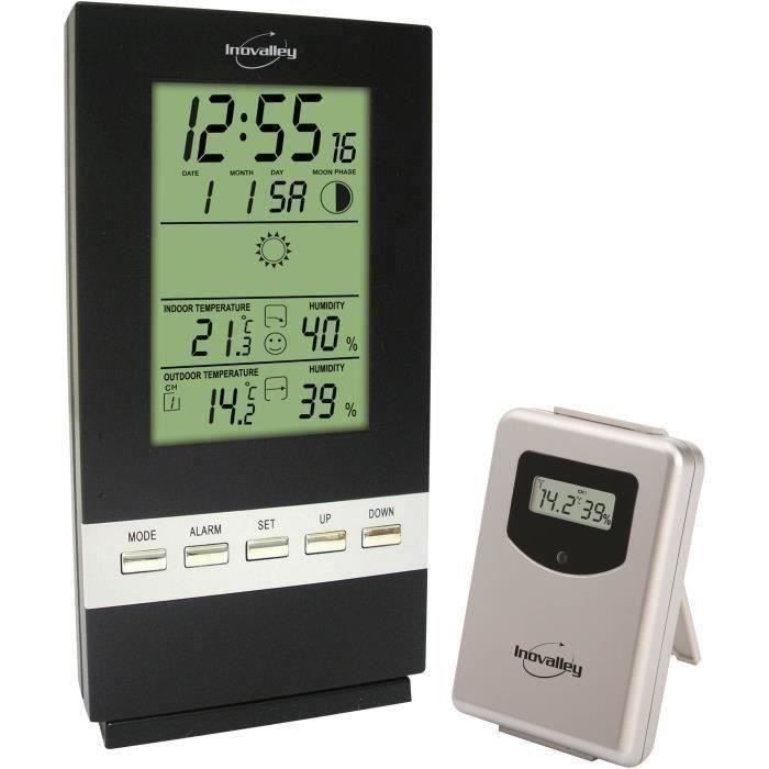 Inovalley SM300 Noir Station météo