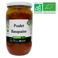 PLAT A BASE DE VIANDE Poulet Basquaise BIO 780G PLAT A BASE DE VIANDE Poulet Basquaise BIO 780G