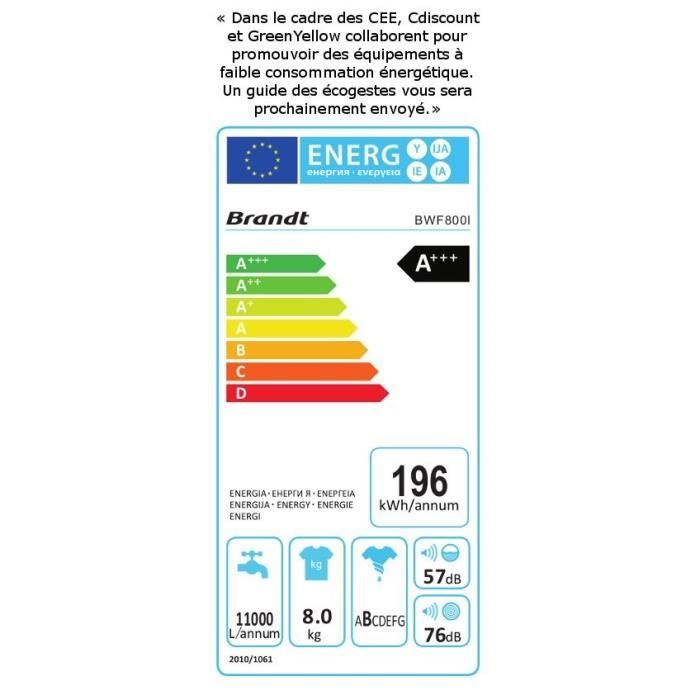  BWF800I - Lave-linge intégrable - 8kg -1
