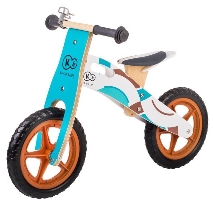 KINDERKRAFT Draisienne enfant en bois Adventure avec Cloche et Sac (v?�lo sans p?�dale) - Achat 