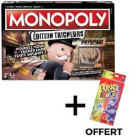 JEU SOCIÉTÉ - PLATEAU MONOPOLY - Edition Tricheurs + 1 Uno Offert JEU SOCIÉTÉ - PLATEAU MONOPOLY - Edition Tricheurs + 1 Uno Offert
