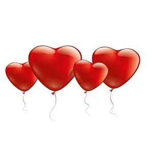 BALLON DÉCORATIF  Karaloon 20020 Lot de 10 ballons en forme de coeur
