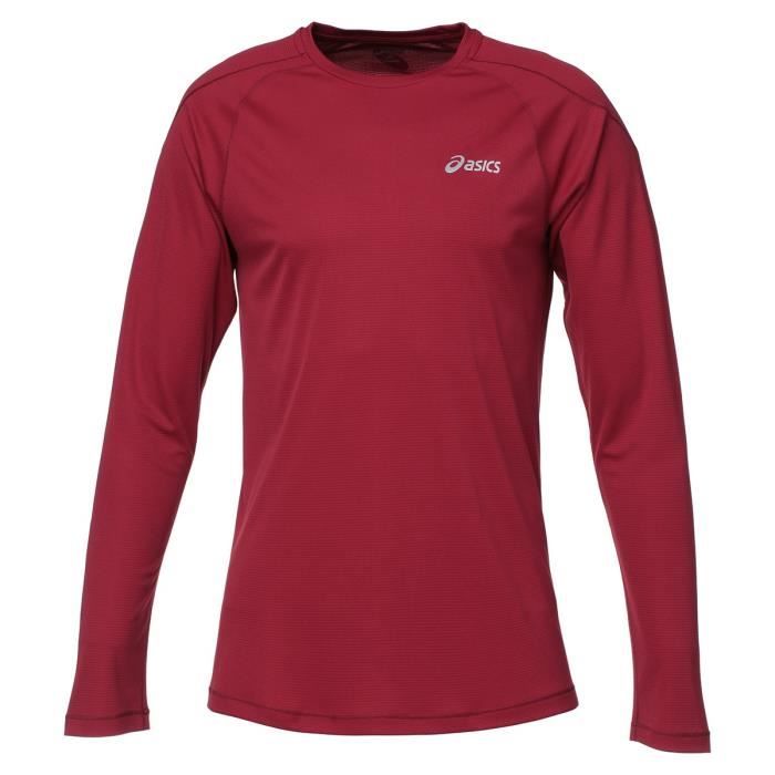 ASICS Crew Tee shirt manches longues Homme - Bordeaux
