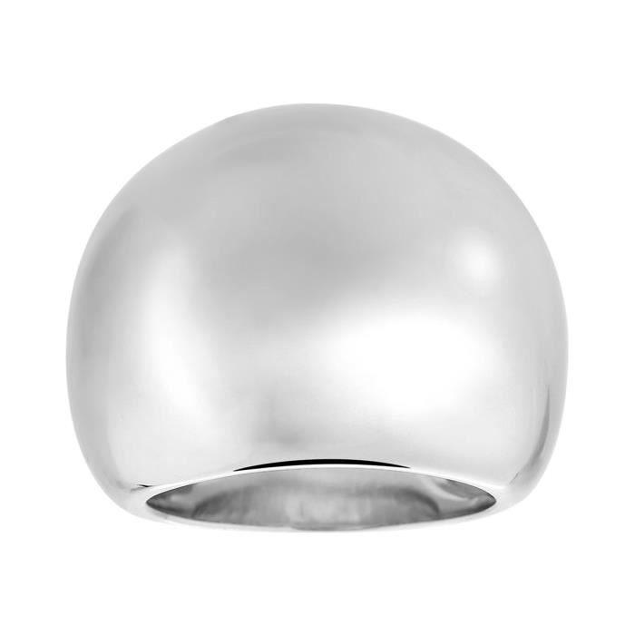 MONPLAISIR Bague Argent Fin 925/1000 Forme Large Bombé