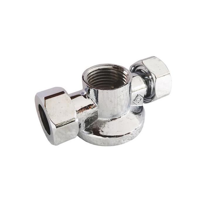 SOMATHERM Applique de machine à laver double écrou chromé 15/21 pour tube cuivre