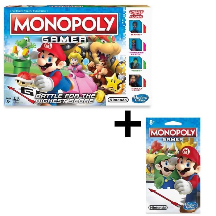 MONOPOLY - Gamer, le jeu version Mario + Personnages à collectioner