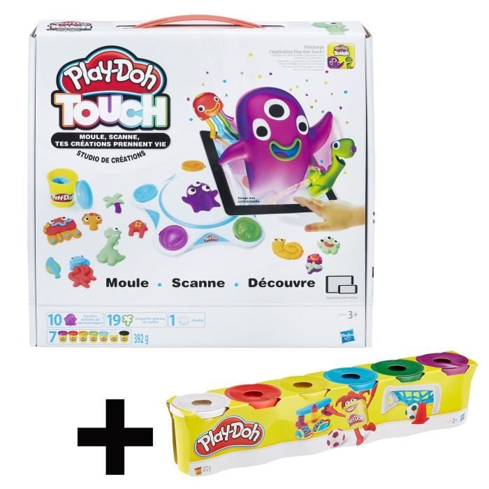 PLAY-DOH DIGITAL - Le Studio de Création + Super Pack Coloré 20 Pots