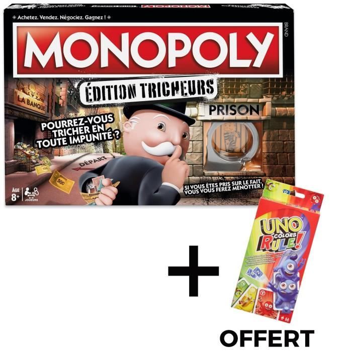 MONOPOLY - Edition Tricheurs + 1 Uno Offert