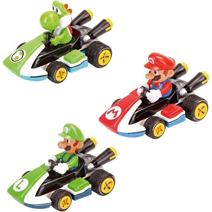Pack 3 Voitures Pull And Speed Mario Kart 8