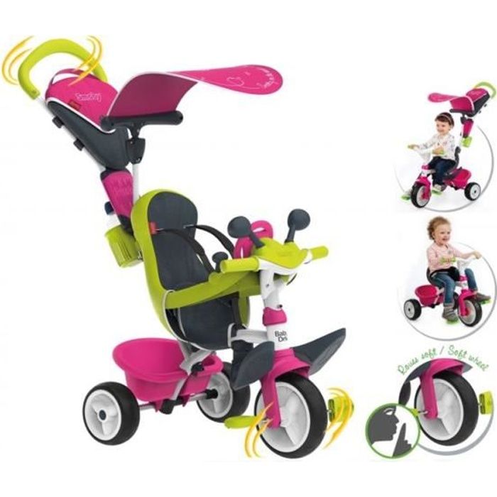 SMOBY Tricycle Baby Driver Confort Evolutif Rose