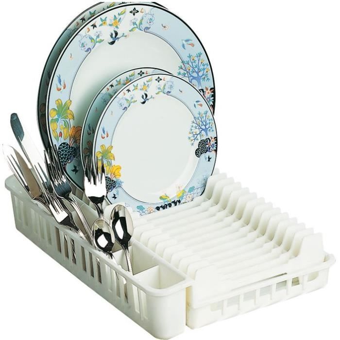 Egouttoir à vaisselle en plastique - blanc