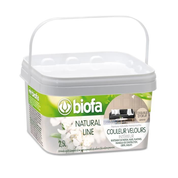 Biofa Peinture Murale Naturelle Monocouche 25 L Beige Coquille