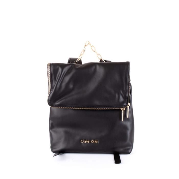 Calvin Noir Cuir Vente Femme À Dos Sac Klein K60k604444001 Achat xwCRa