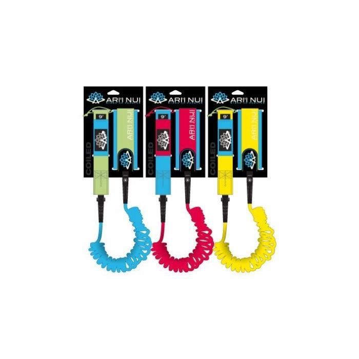 ARI'INUI Leash Droit Genou - Ø 9 mm - Bleu et Vert