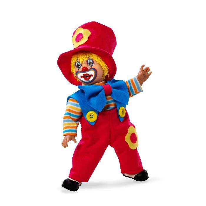 ARIAS Poupon Clown fantaisie 38 cm - NŒud bleu