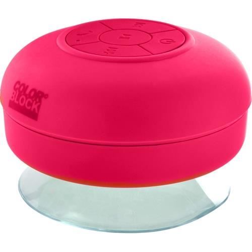 COLORBLOCK CBWPSPKERBR Enceinte Bluetooth étanche - Rose framboise