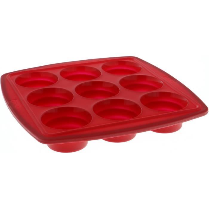 PROFLEX Moule à 9 Muffins J4094715 framboise