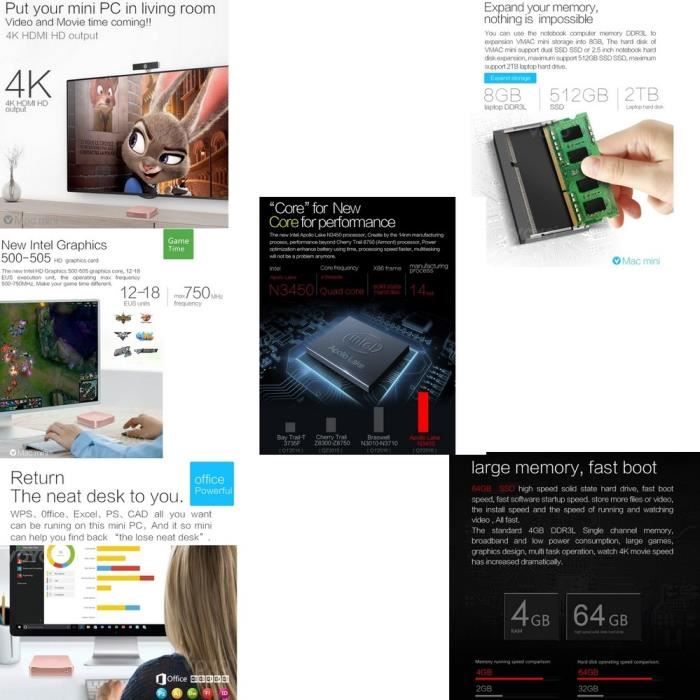  V13 - Windows 10 Mini PC, Intel 2.2GHz, RAM:3