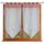 Vitrage 2 rideaux Vichy 60x120 cm rouge