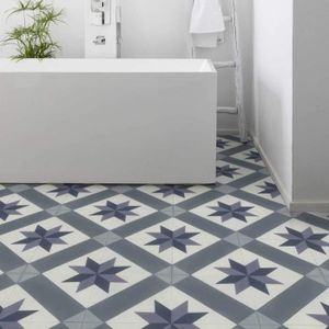 Sol Pvc Carreaux De Ciment Noir Et Blanc Tapis Pvc Carreaux De Ciment Enredada