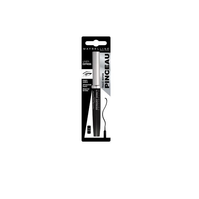 Maybelline New York Liner Express Pinceau Tracé Moyen Noir