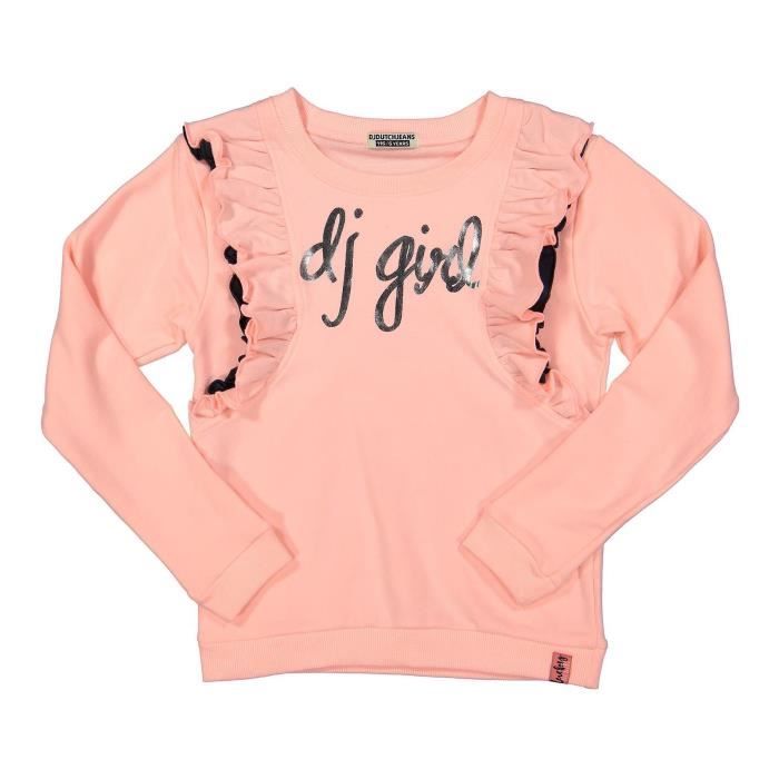 DJ DUTCHJEANS Pull Froufrou Rose Enfant Fille