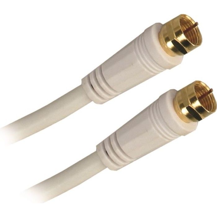 APM 409001 Cordon Satellite Fiche F Mâle / Fiche F Mâle - Plugs or - 5 m