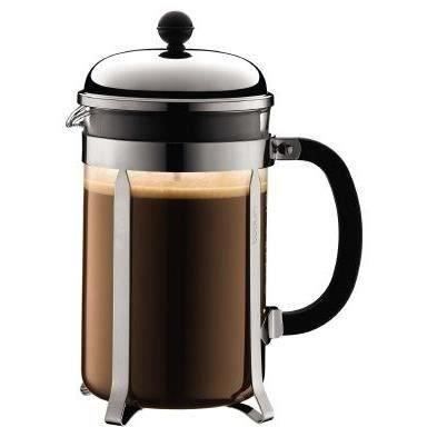 BODUM CHAMBORD Cafetière piston 12 tasses/1,5L gris