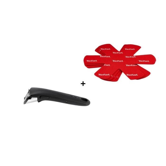 Pack TEFAL : Poignée amovible Classique INGENIO 5 + Set de 4 protecteurs de poêle