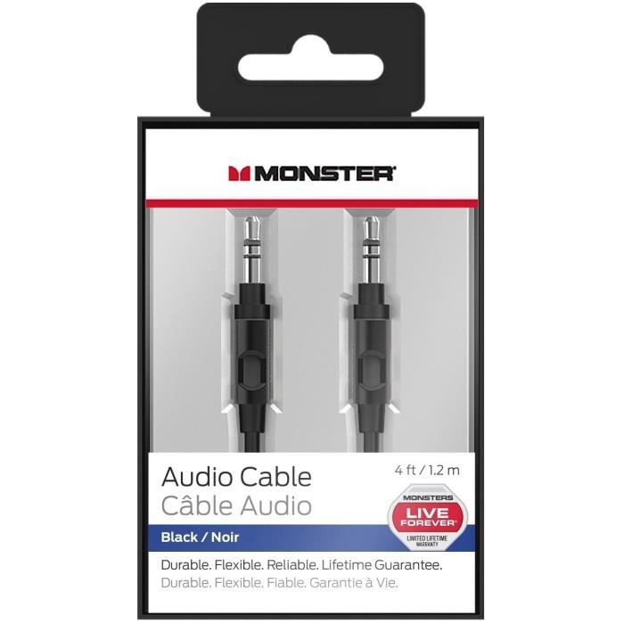 MONSTER Câble audio stéréo multilingue 1m20 noir AUT SBW