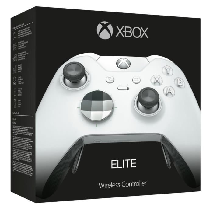 Manette Xbox One sans fil Elite Blanche