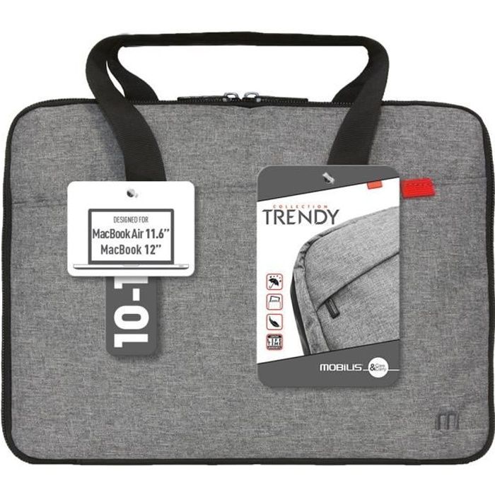 Mobilis Sacoche - Trendy Sleeve - 10-12.5'' - Gris