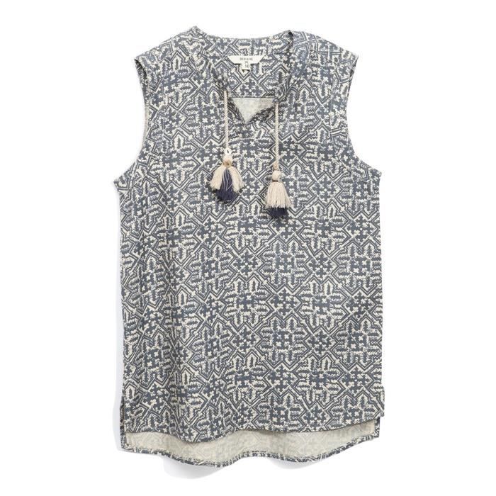 DEELUXE - Blouse Sans Manches A Imprimé Géométrique - Enfant Fille