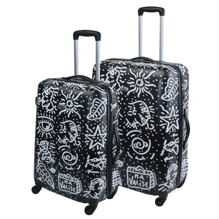 SAVEBAG Set de 2 valises à 4 roues SPIESSERT - Noir