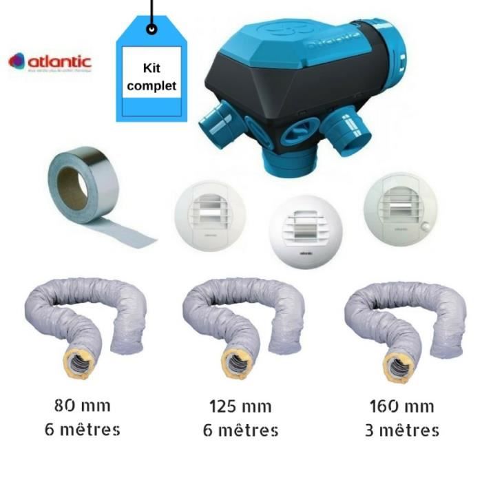 Kit complet gaines et vmc hygrocosy hygroreglable basse